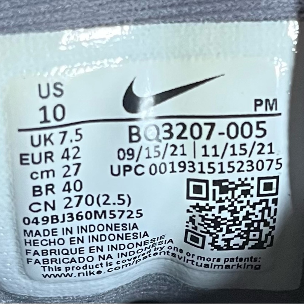 Nike Revolution 5 Womens Size 10 Running Shoes Sneakers Gray White BQ3207-005 - Picture 8 of 8